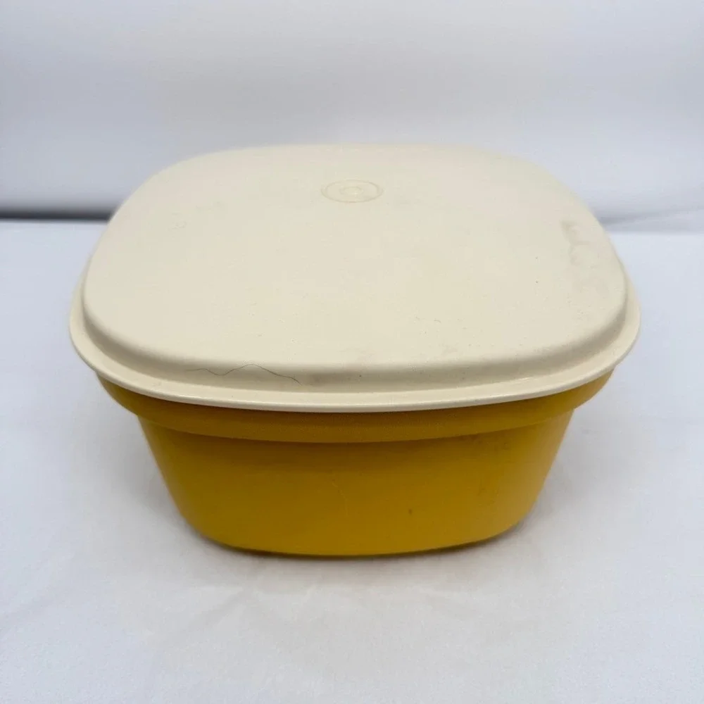 VTG Tupperware Multi-Server 888 Vegetable Steamer Harvest‎ Yellow 3pc Set